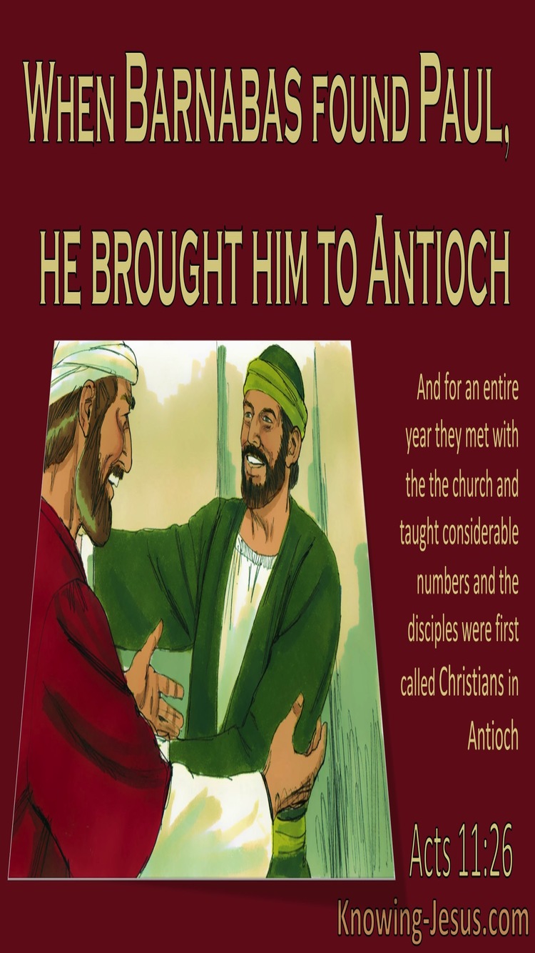 Acts 11:26 Disciples Were First Called Christians In Antioch (red)